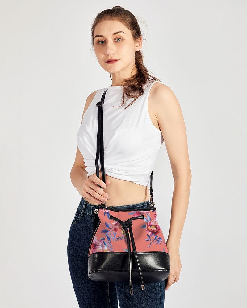 Flower show Mini Drawstring Bucket Bag