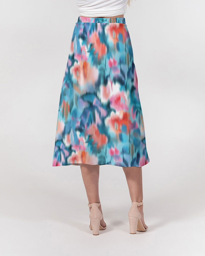 lIVING RELEVANT Women's All-Over Print A-Line Midi Skirt