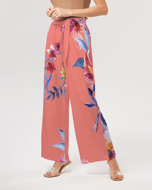 Flower show Women's All-Over Print High-Rise Wide Leg Pants