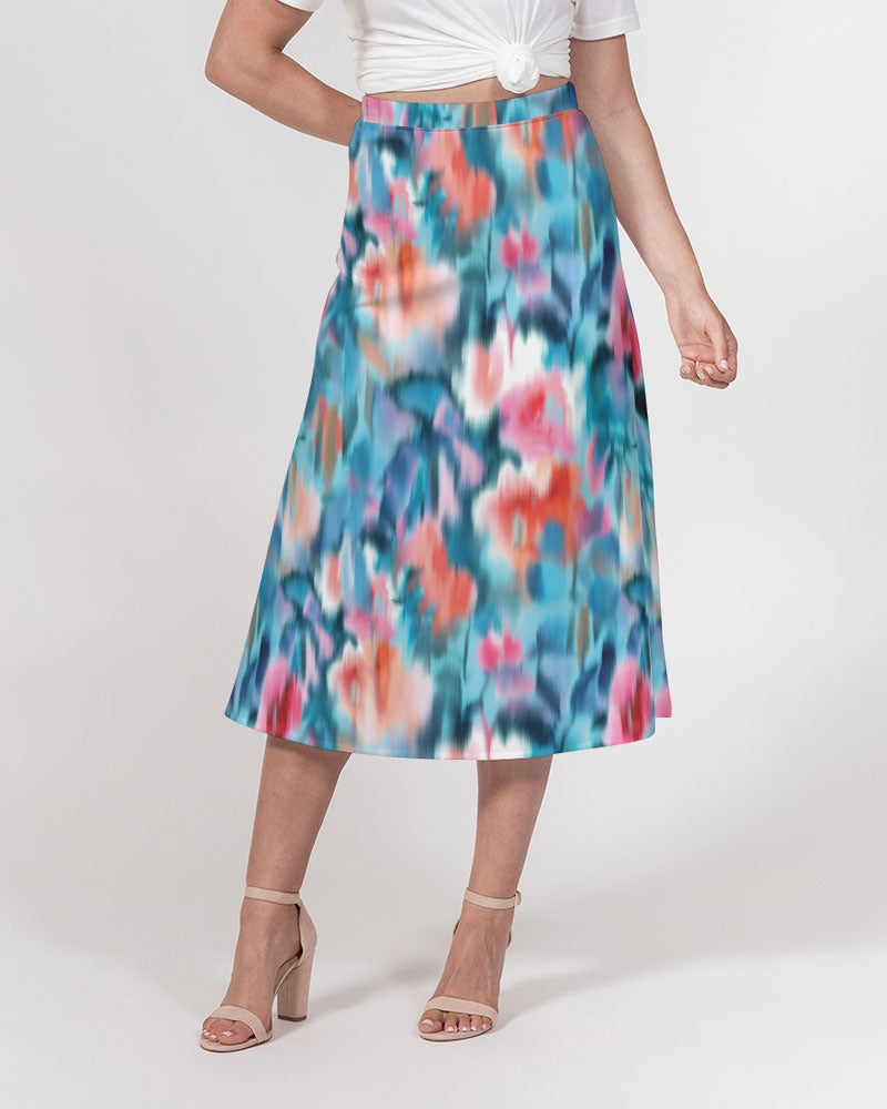 lIVING RELEVANT Women's All-Over Print A-Line Midi Skirt