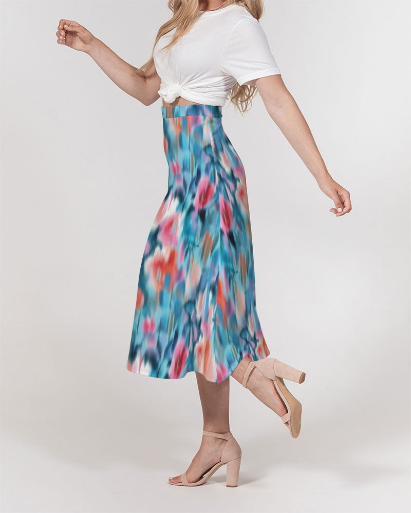 lIVING RELEVANT Women's All-Over Print A-Line Midi Skirt