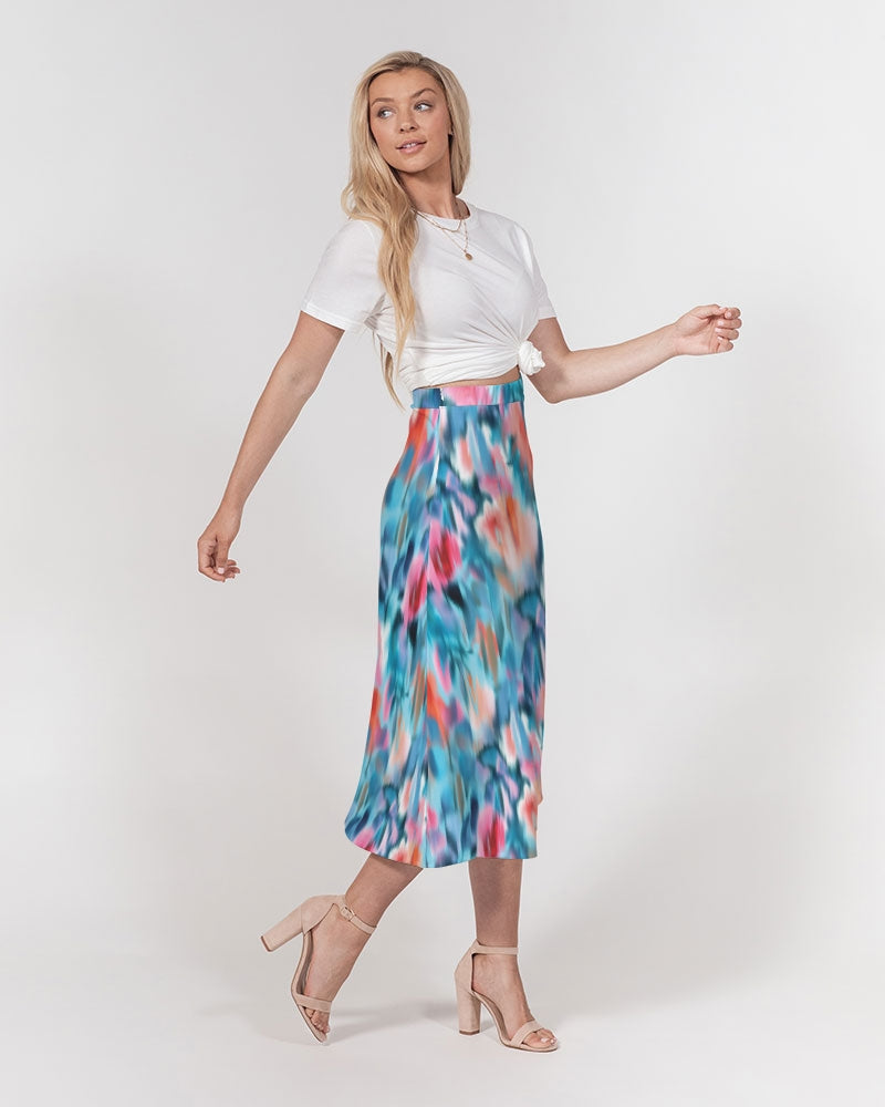 lIVING RELEVANT Women's All-Over Print A-Line Midi Skirt