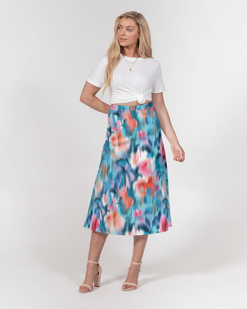 lIVING RELEVANT Women's All-Over Print A-Line Midi Skirt