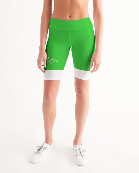 Brush Print Women's Mid-Rise Bike Shorts